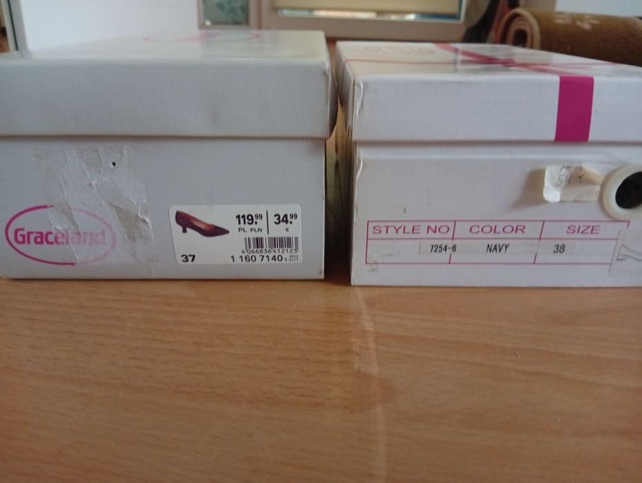 2 pary granatowe buty