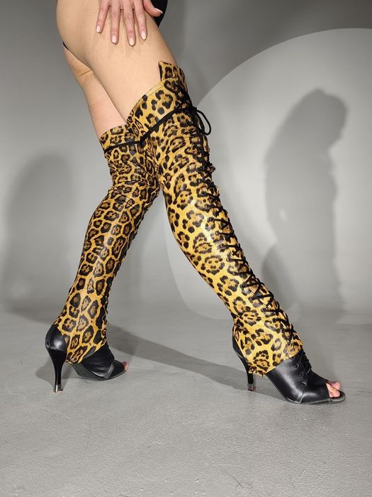 Краги-панчохи лак, шкіра для танців heels, exot, strip, go-go