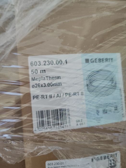 Rura GEBERIT MeplaTherm 26x3.0 50m. PEXB/AL/PEHD