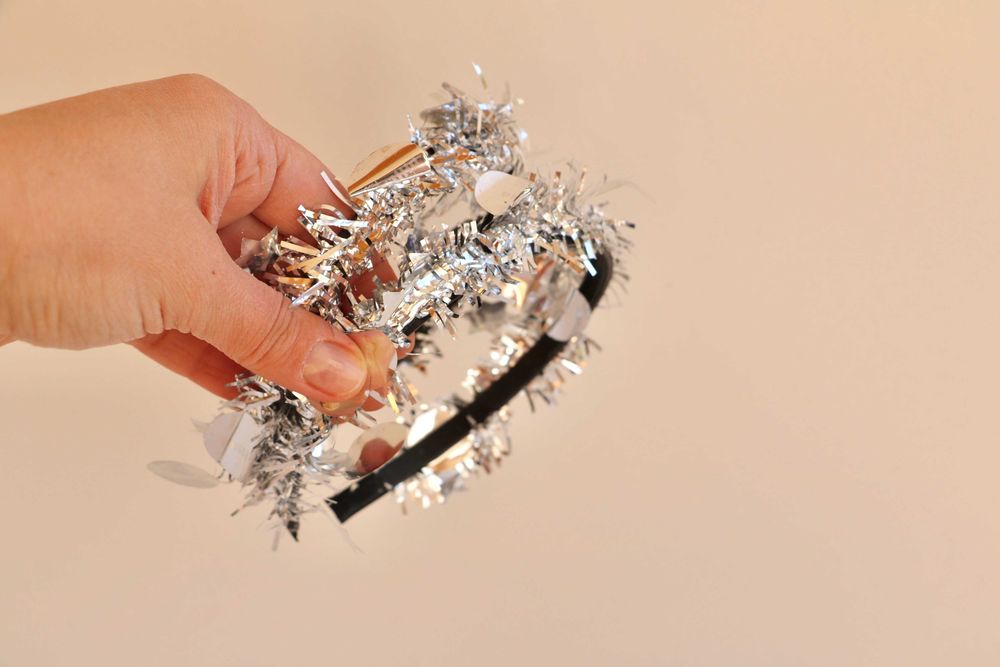 Новогодние обручи детские новые серебро