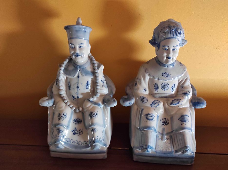 Imperador e imperatriz chineses ceramica