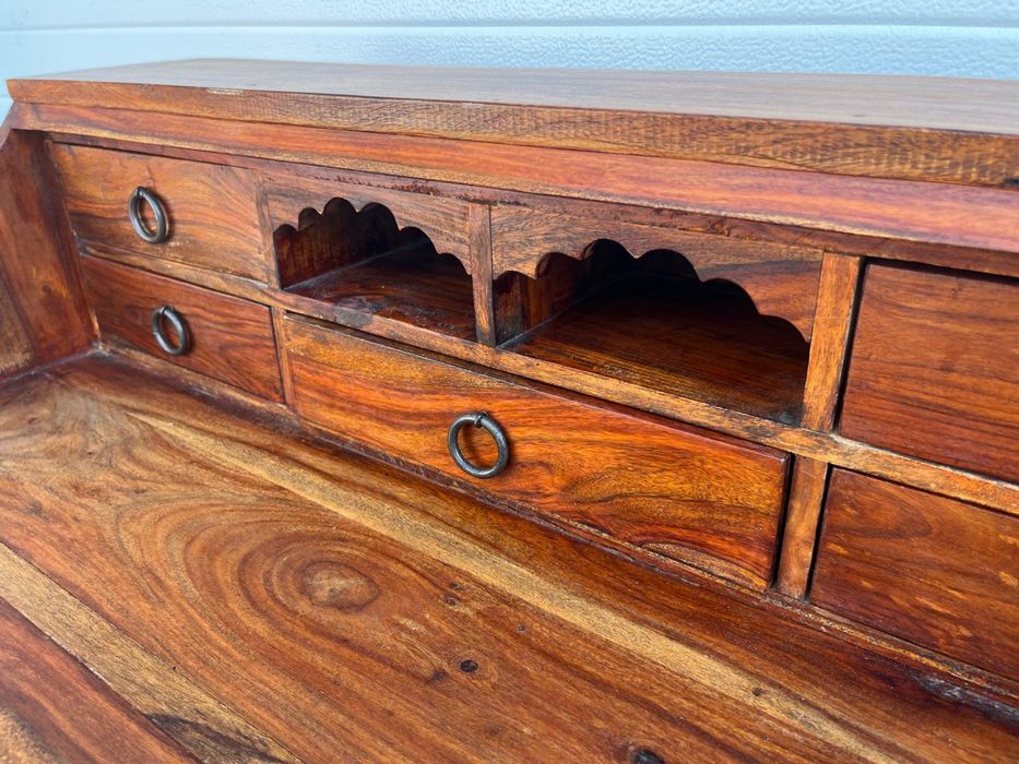 Skeretarzyk/biurko z palisanda indyskiego - meble kolonialne