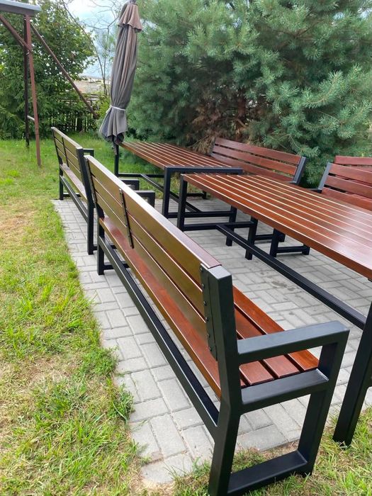 Zestaw mebli ogrodowych, lawki plus stół