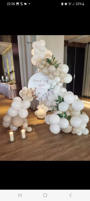 Dekoracje okolicznościowe ścianki wynajem podtalerzy serwet etc