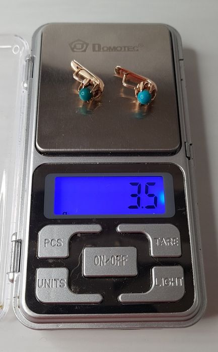 Золотые серьги с бирюзой ссср