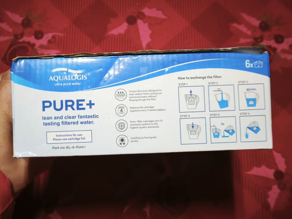 6x Cartuchos de filtro de água Aqualogis Pure+