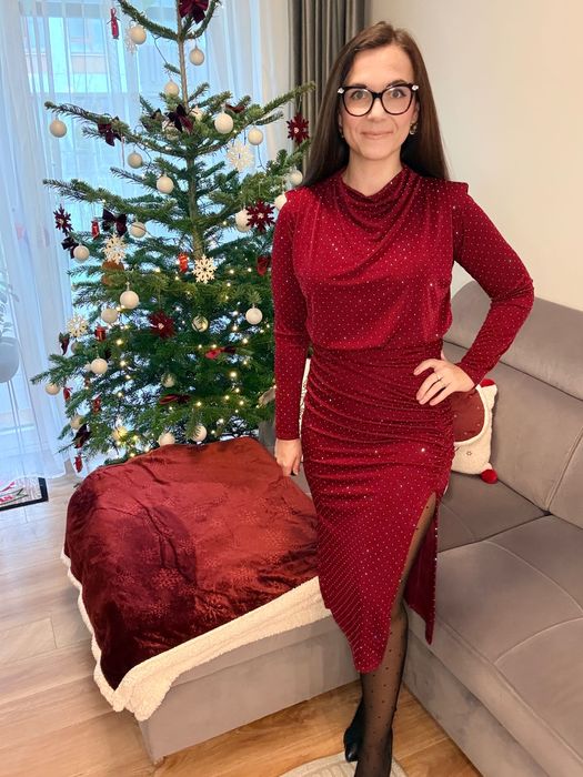 Sukienka z diamentami święta sylwester