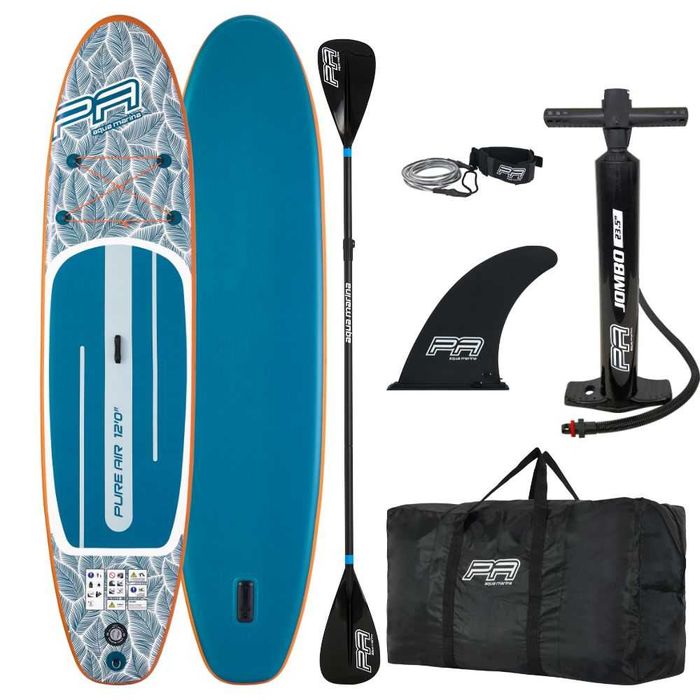 Deska SUP Aqua Marina Pure Air Tropic 12'0 rodzinna duża dwuosobowa z wiosłem 2 w 1