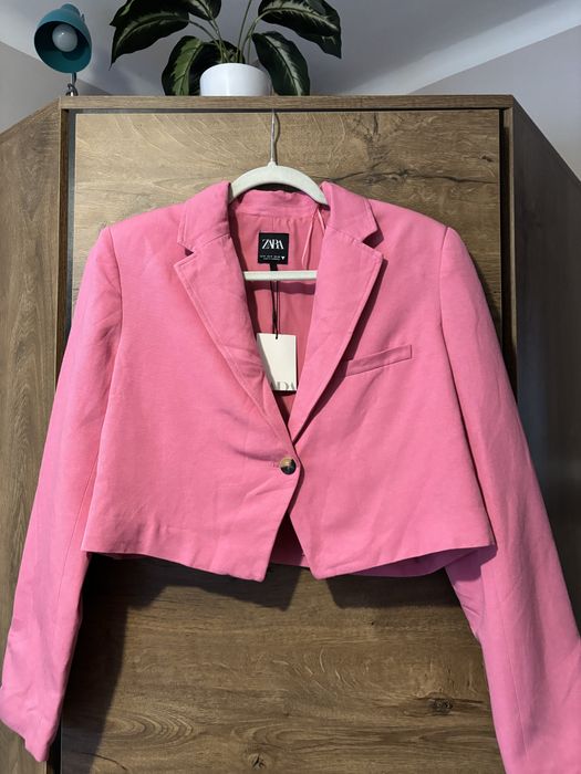 Marynarka kurtka różowa Zara