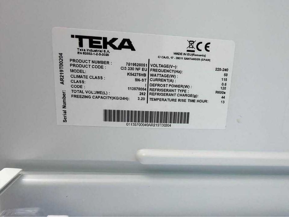 Frigorifico Teka de encastrar