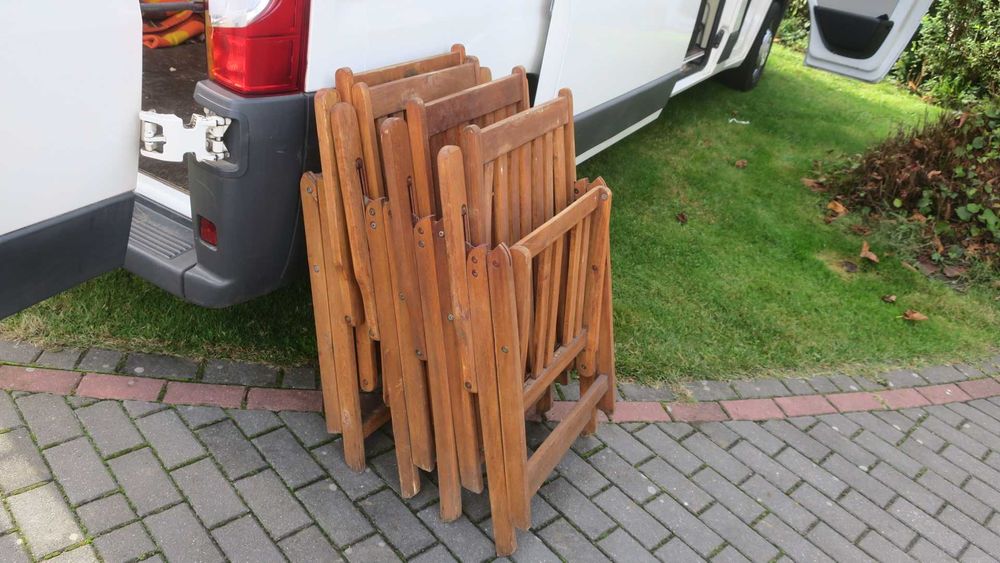 Fotele drewniane składane. ogrodowe 4 szt.