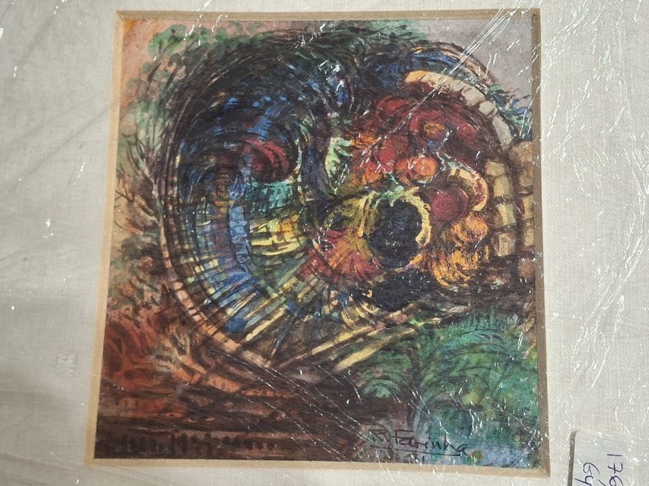 Ribeiro Farinha quadro pintura com moldura abstrato