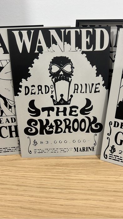 One piece - cartazes most wanted 3dprint