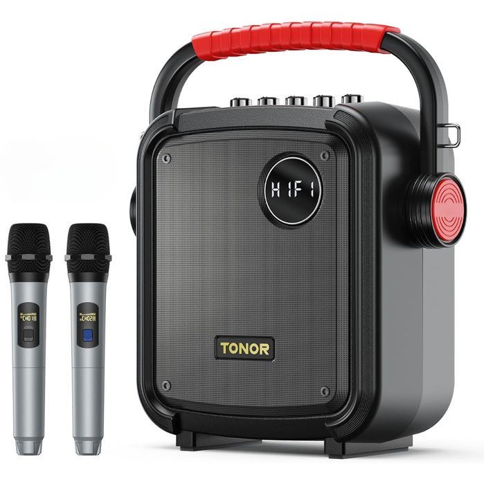 TONOR K7 Przenośny Zestaw do Karaoke 2 Mikrofony Bezprzewodowe 5400mAh