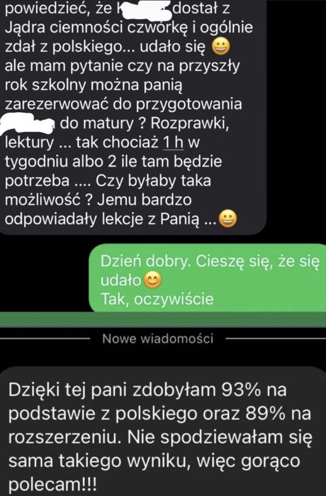 Jezyk polski koreptycje online, matura, ósmoklasisty, certyfikowany