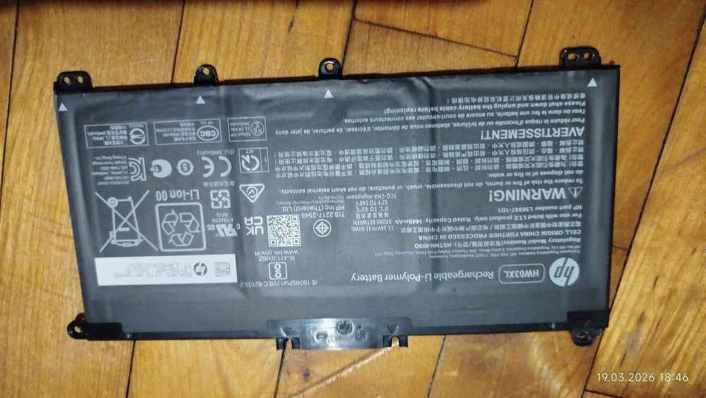 Батарея оригинальная hp hw03xl