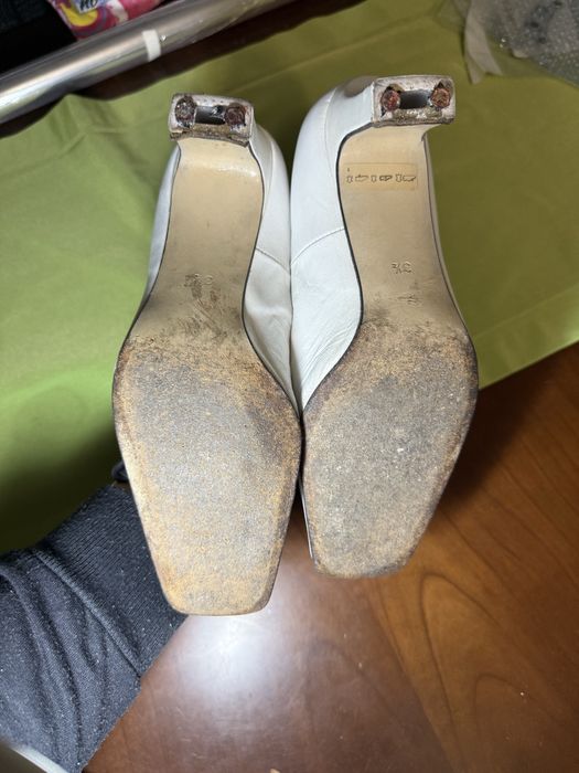 Туфлі білі для нареченої 37 розміру дуже зручні зі шкіри шевро