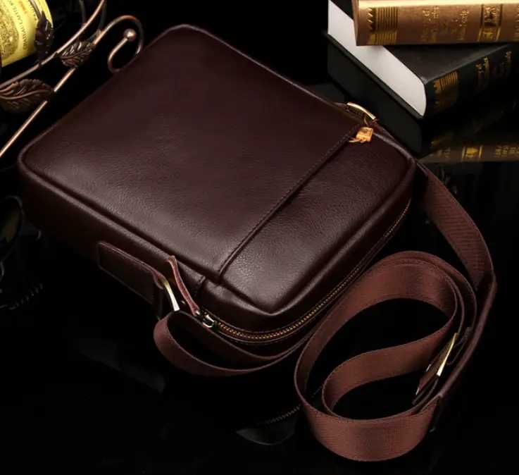 Чоловіча мужская черная коричневая модная сумка планшетка Polo поло