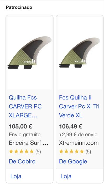 Set quilhas Carver XL