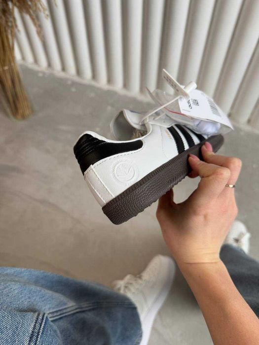 Кросівки Adidas Samba Vegan White Brown Gum premium