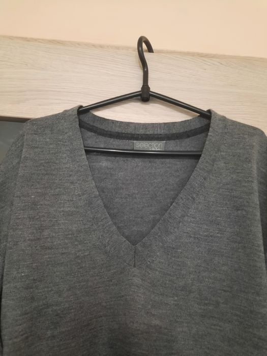 Ulla Popken Selection śliczny cienki sweterek  100% wełna merino 58-60