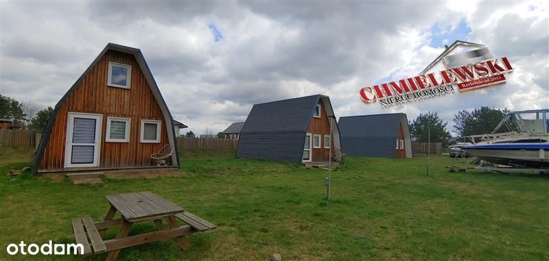 3 domki letniskowe koło Czaplinka blisko jeziora.