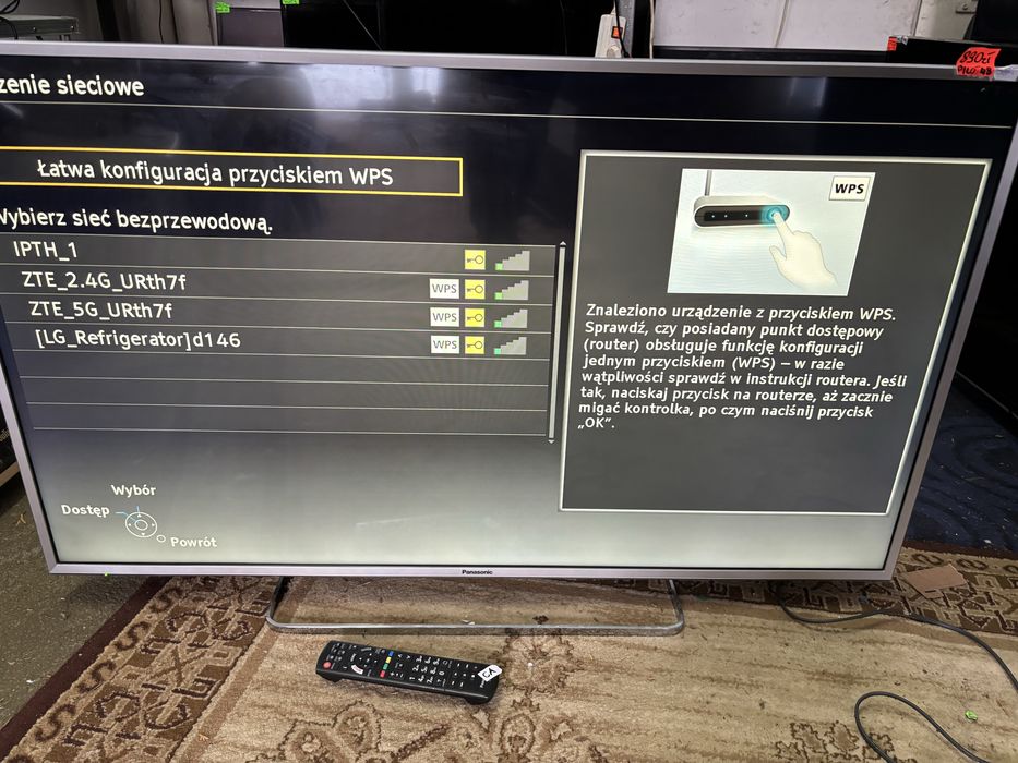 Telewizor Panasonic 49 cali ze Smartem z dekoderem DVBT2 z pilotem