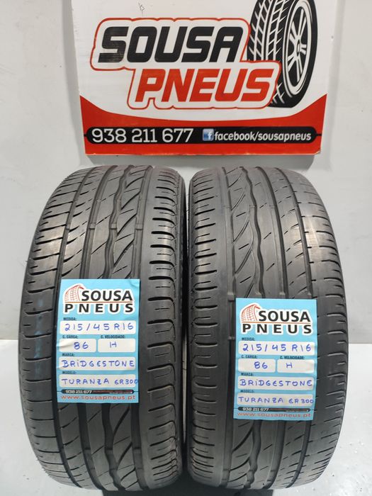 2 pneus semi novos 215-45R16 Bridgestone - Oferta dos Portes