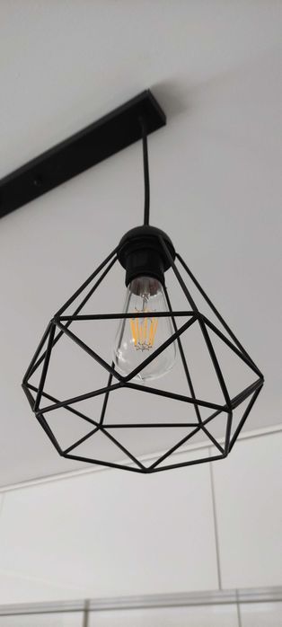 2 lampy wiszące czarne