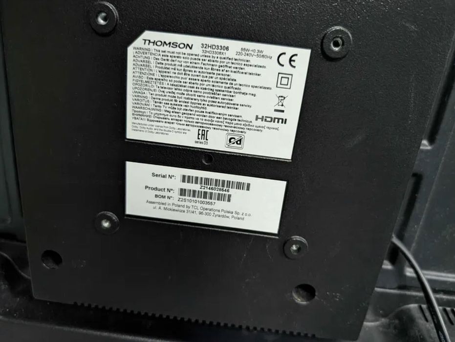 TV Thomson 32HD3306 - Display partido