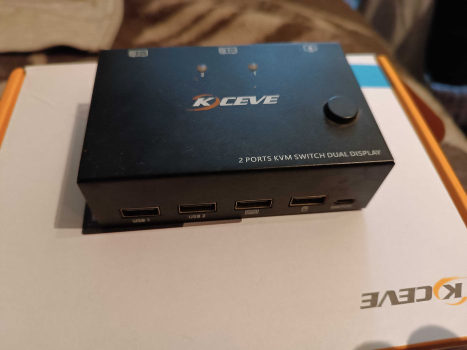 switch KVM 2 komputery 2 monitory hdmi 4k30Hz