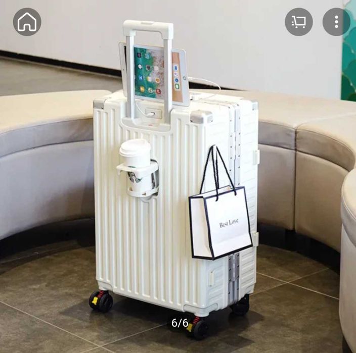 Mala de Cabine com carregador USB e Telemóvel e pousa copo