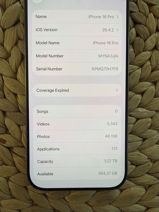 iPhone 16 Pro 1TB – stan idealny