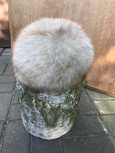 Czapka  srebrny lis, lis naturalny