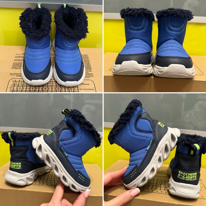 ‼️ сапожки Skechers 23 р дутіки що світяться зимове взуття ботінки