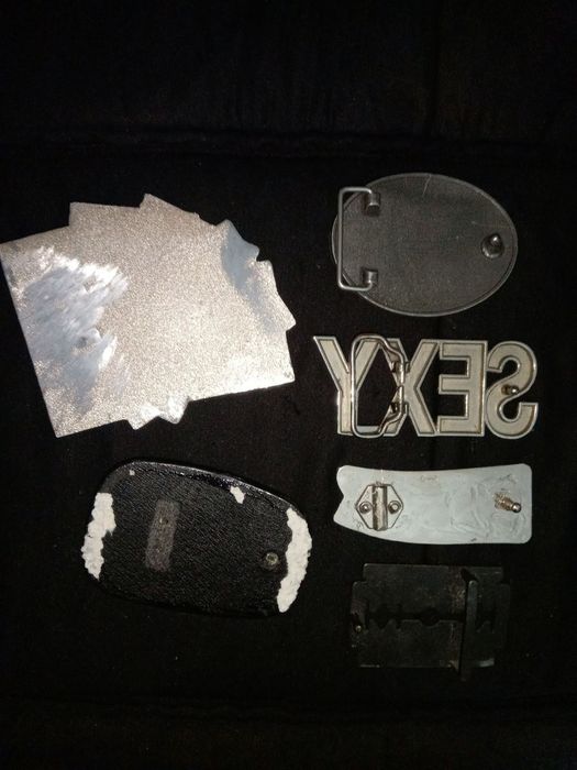 Бляха пряжка металлическая декор мотоцикл без кольца