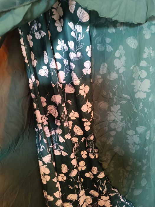 Vestido de verão xl verde seco