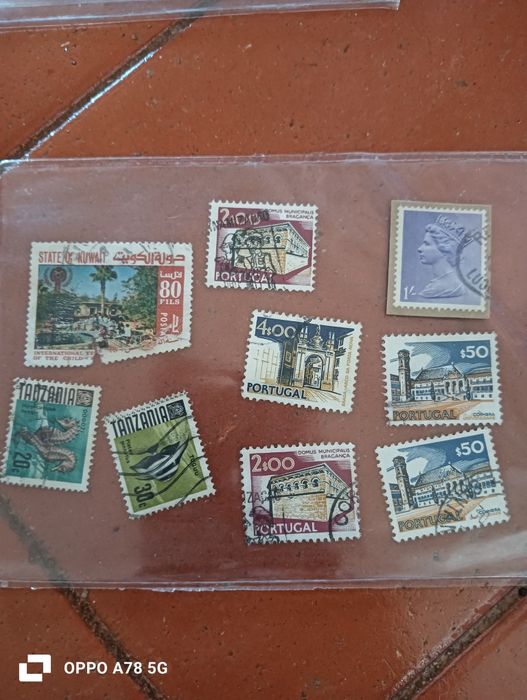 Lote de 35  selos antigos