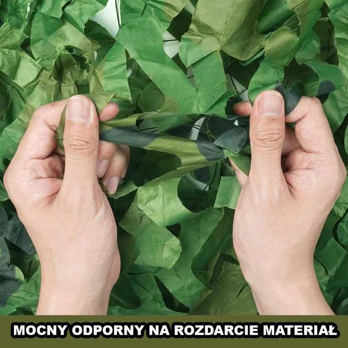 PROMOCJA ! Siatka maskująca 3x4 Metry + Pokrowiec Plecak Kamuflaż