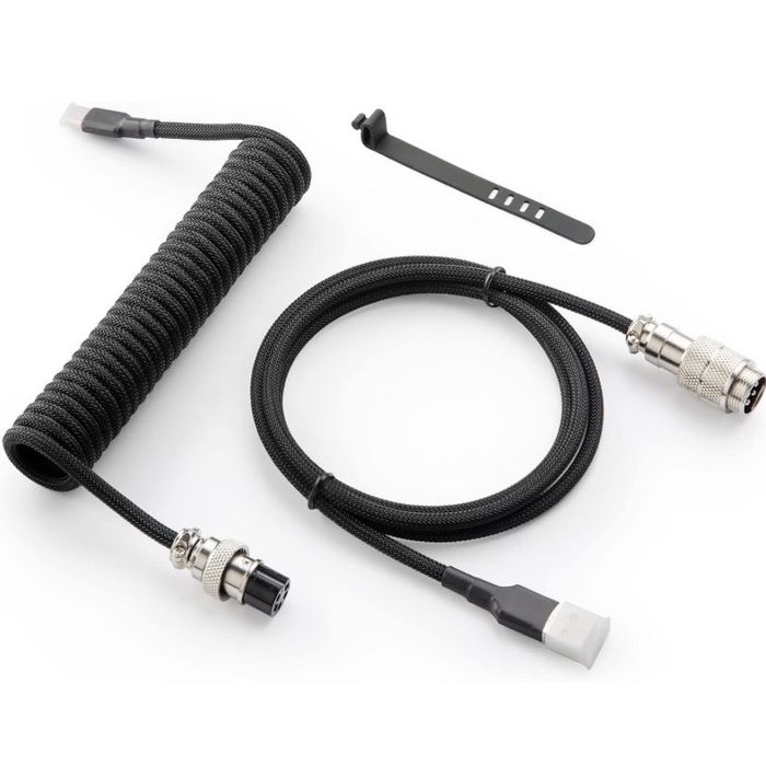 GUNMJO Pro coiled кабель для клавіатури USB-C, aviator, чорний