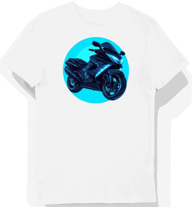 Koszulka męska biała Motocyklowe Marzenia FJR1300 L