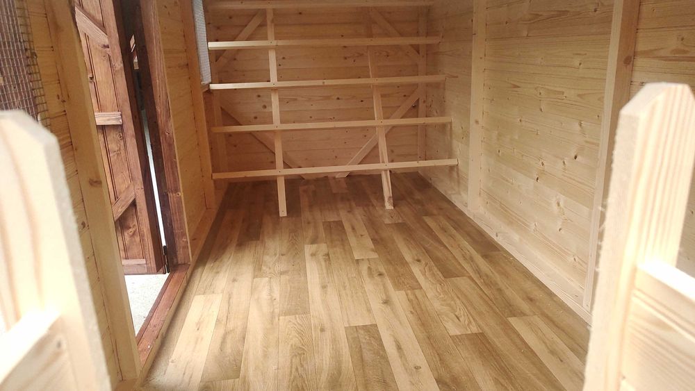 Kurnik 3.3x1.4 na nóżkach, linoleum, bardzo duzy!!