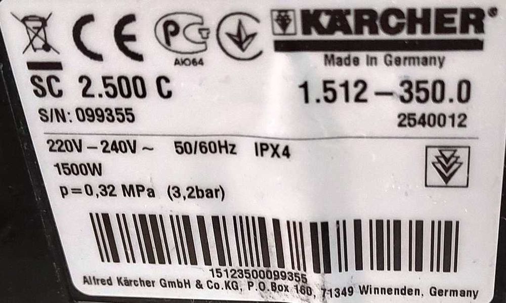 Parownica Karcher SC 2.500 C  gwarancja