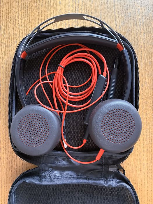 Słuchawki nauszne Poly BlackWire 5220 8X231AA Czarny czerwony