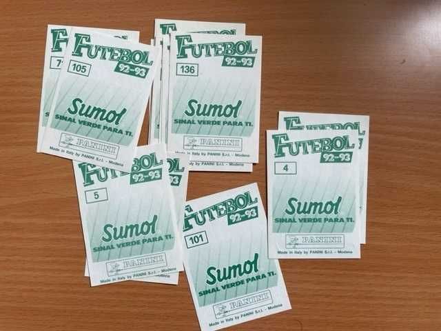 Cromos Novos 1992/1993 - Rui Costa, Paulo Sousa, Vitor Baía...