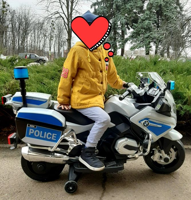 Детский мотобайк BARTY BMW R1200RT-P  Police Motоbaike (Серебристый)