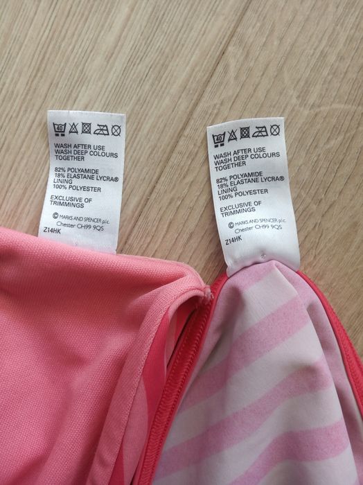 Strój kąpielowy Marks&Spencer 12 14 r 42 44 różowy paski