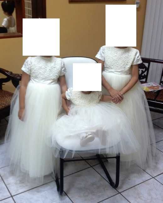 Vestido de menina das alianças , todo feito a mão.