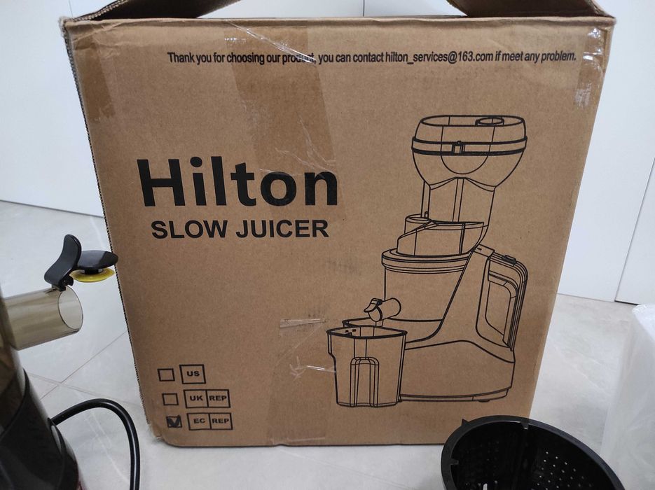 Wyciskarka wolnoobrotowa Hilton czerwona 3 funkcje