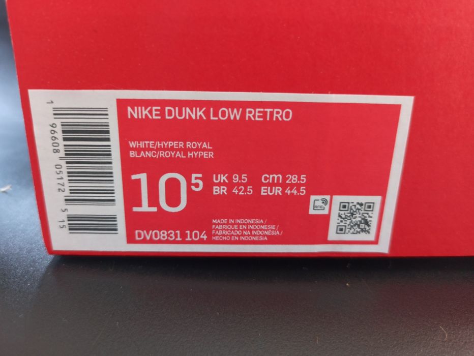 NOWE NIKE DUNK LOW Retro rozm. 44,5 28,5cm